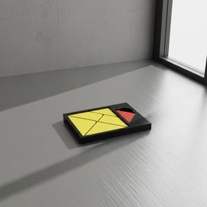 Puzzle 3D Triángulo Rojo impreso en 3D – rompecabezas de lógica